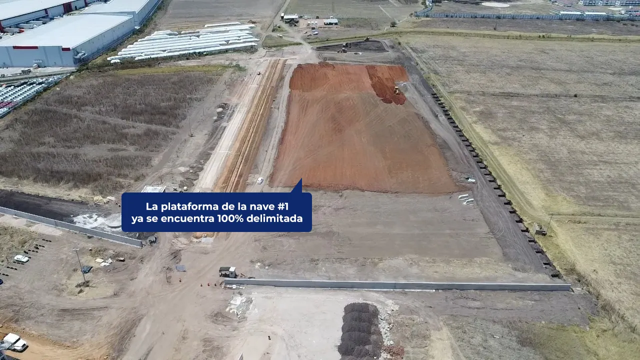 La plataforma de la nave #1 ya se encuentra 100% delimitada